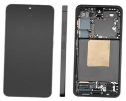 LCD ekranas Samsung S921 S24 su jutikliniu ekranu ir rėmeliu Onyx Black originalus (surinktas service pack)