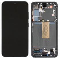Ekranas Samsung S911 S23 5G su lietimui jautriu stikliuku ir rėmeliu Graphite originalus (service pack)
