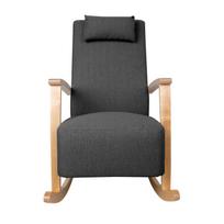 supamas fotelis - Supamasis krėslas Home4you Venla 15614, tamsiai pilka, 65.5 cm x 102 cm x 104 cm - 3 nuotrauka