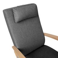 supamas fotelis - Supamasis krėslas Home4you Venla 15614, tamsiai pilka, 65.5 cm x 102 cm x 104 cm - 5 nuotrauka