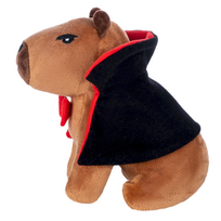 kapibara pliusinis zaislas - Pliušinis žaislas kapibara FANCY Dracula, 20 cm (rudas/juodas/raudonas) - 2 nuotrauka