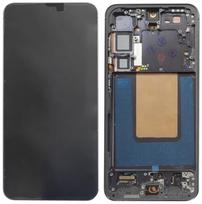 Ekranas Samsung S926 S24 Plus su lietimui jautriu stikliuku ir rėmeliu Black originalus (assembled service pack)
