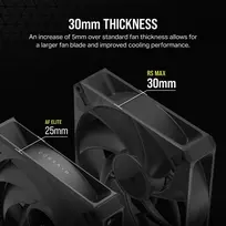 140mm ventiliatoriai - Corsair RS140 Max PWM 140 mm Black - 8 nuotrauka