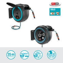 sodo laikikliai - Automatinė žarnos ritė su laistymo žarna Gardena PowerRoll XXL Solo, 40 m - 7 nuotrauka