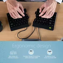 split keyboard - KEYBOARD SPLIT BREAK V2 ENG/BLACK RGOSP-UKWIBL R-GO TOOLS - 2 nuotrauka