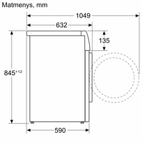 mini skalbimo masina - Bosch WGK264FJSN Serija 6, 11 kg, Baltas (White) - 3 nuotrauka