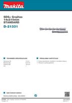 betono graztas 10mm - SDS-PLUS Grąžtas 14x210mm STANDARD Makita D-21331 - 2 nuotrauka