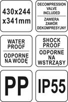 460 - YATO Plieninė įrankių dėžė 460 x 200 x 225 mm - 2 nuotrauka