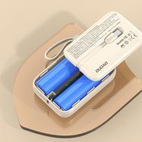 power bank 10000 mah - Dudao K14 10000mAh power bank with USB-C / Lightning cables - beige - 4 nuotrauka