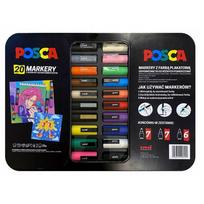 posca - Žymeklių rinkinys Uni-ball Posca, 20 spalv. - 3 nuotrauka