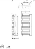 dziovintuvas gyvatukas - Vandeninis rankšluosčių džiovintuvas Terma Kioto, ral 9016, 48 cm x 118.5 cm, 600 W - 2 nuotrauka