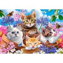 flow delione - Castorland dėlionė Kittens with Flowers B-53513 500 vnt. - 2 nuotrauka