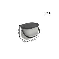 senukai siuksliadeze - Šiukšliadėžė Rotho Albula, 3.2 l, balta (White) - 3 nuotrauka