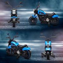 elektrinis motociklas vaikams - Homcom Vaikiškas elektrinis motociklas Mėlynas/Juodas (Blue/Black) - 3 nuotrauka