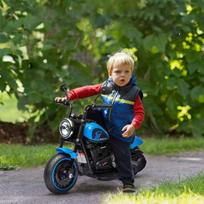 elektrinis motociklas vaikams - Homcom Vaikiškas elektrinis motociklas Mėlynas/Juodas (Blue/Black) - 9 nuotrauka