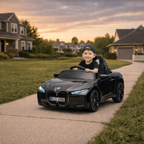 elektromobiliai vaikams bmw - Platinet BMW I4 HATIS, Juodas (Black) - 12 nuotrauka