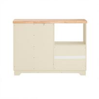 spintele mikrobangu - SoBuy Virtuvės spintelė FSB81-MI, kreminė/šviesiai ruda (Cream/Light Brown) - 7 nuotrauka
