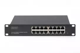16 port gigabit switch - Digitus | 16-port Gigabit Ethernet Switch | DN-80115 | Unmanaged | Rackmountable | Power supply type Internal - 2 nuotrauka