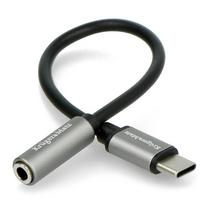 3.5mm usb c adapteris - Adapteris Kruger & Matz 1245, sidabro/juoda, 0.017 m - 2 nuotrauka