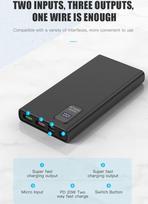power bank 10000 mah - Platinet power bank 10000mAh PD QC LED, white - 3 nuotrauka