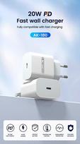 greito ikrovimo laidas - Jellico AK-180 USB-C 20W Fast Charger 1x White (Baltas) - 4 nuotrauka