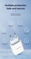 greito ikrovimo laidas - Jellico AK-180 USB-C 20W Fast Charger 1x White (Baltas) - 5 nuotrauka