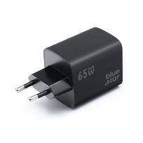usb type c laidas - BlueStar VT-43 kelioninis įkroviklis GaN 4A 65W 2 x Type C + USB A PD QC4.0 Juodas (Black) - 9 nuotrauka