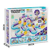 magnetiniai konstruktoriai woopie - Woopie magnetinė traukinio trasa, 126 vnt - 2 nuotrauka