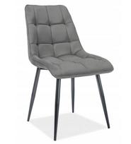 chic kede - Valgomojo kėdė Chic Matt Velvet, juoda/pilka, 50 cm x 43 cm x 88 cm - 2 nuotrauka