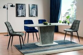 chic kede - Valgomojo kėdė Chic Matt Velvet, juoda/pilka, 50 cm x 43 cm x 88 cm - 3 nuotrauka