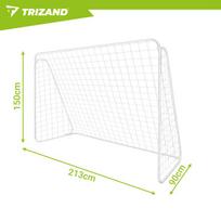 futbolo vartai - Futbolo vartai vaikams nešiojami metaliniai sulankstomi 213 x 150 cm - 2 nuotrauka