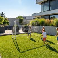 futbolo vartai - Futbolo vartai vaikams nešiojami metaliniai sulankstomi 213 x 150 cm - 8 nuotrauka