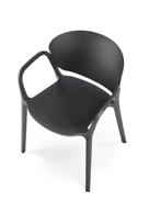 plastikines kedes - Valgomojo kėdė K491, matinė, juoda, 60 cm x 56 cm x 76 cm - 5 nuotrauka