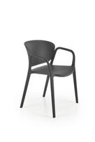 plastikines kedes - Valgomojo kėdė K491, matinė, juoda, 60 cm x 56 cm x 76 cm - 6 nuotrauka