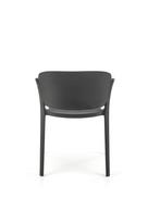plastikines kedes - Valgomojo kėdė K491, matinė, juoda, 60 cm x 56 cm x 76 cm - 7 nuotrauka