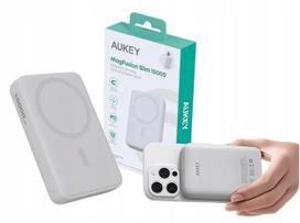 Aukey PB-MS04 White Qi2 Power Bank 10000mAh 20W MagSafe PD