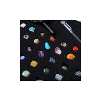 mineralai kristalai akmenys - LEAN Toys Natūralūs kristalai su padidinamuoju stiklu ir rašikliu 43 vnt. - 3 nuotrauka