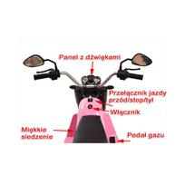 elektrinis motociklas vaikams - Vaikiškas elektrinis motociklas Super-Toys Chopper - 5 nuotrauka