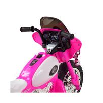 elektrinis motociklas vaikams - Elektrinis policijos motociklas vaikams Super-Toys, rožinis - 4 nuotrauka