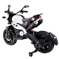 elektrinis motociklas vaikams - Vienvietis vaikiškas elektrinis motociklas CROSS DLS-01, baltas - 5 nuotrauka