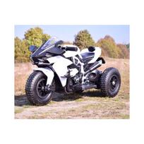 elektrinis motociklas vaikams - Vienvietis vaikiškas elektrinis motociklas Super Racer, baltas - 5 nuotrauka