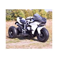 elektrinis motociklas vaikams - Vienvietis vaikiškas elektrinis motociklas Super Racer, baltas - 6 nuotrauka
