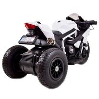 elektrinis motociklas vaikams - Vienvietis vaikiškas elektrinis motociklas Super Racer, baltas - 7 nuotrauka