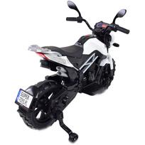 elektrinis motociklas vaikams - Vienvietis vaikiškas elektrinis motociklas Cross, baltas - 2 nuotrauka