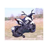 elektrinis motociklas vaikams - Vienvietis vaikiškas elektrinis motociklas Cross, baltas - 3 nuotrauka