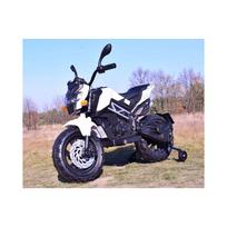 elektrinis motociklas vaikams - Vienvietis vaikiškas elektrinis motociklas Cross, baltas - 5 nuotrauka