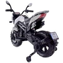 elektrinis motociklas vaikams - Vienvietis vaikiškas elektrinis motociklas Cross, baltas - 6 nuotrauka