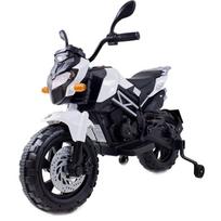 elektrinis motociklas vaikams - Vienvietis vaikiškas elektrinis motociklas Cross, baltas - 7 nuotrauka