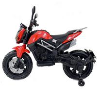elektrinis motociklas vaikams - Vienvietis vaikiškas elektrinis motociklas Cross, raudonas - 8 nuotrauka
