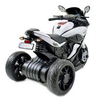 motociklo variklis - Vienvietis vaikiškas elektrinis motociklas Sport 1 BJQ-R8, baltas - 4 nuotrauka